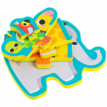 Soft puzzle for kids "Pyramid: Africa", 5 parts, crush me-15