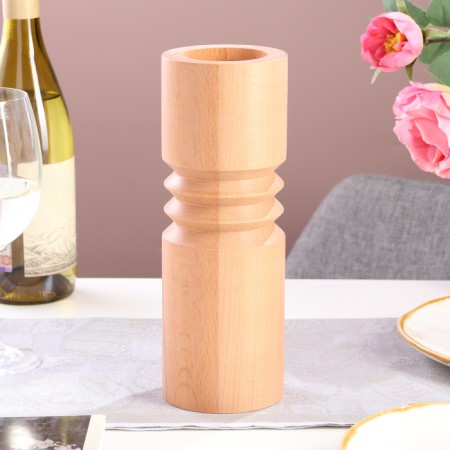 Candlestick, model No. 7, 9 x 25 cm, beech-1