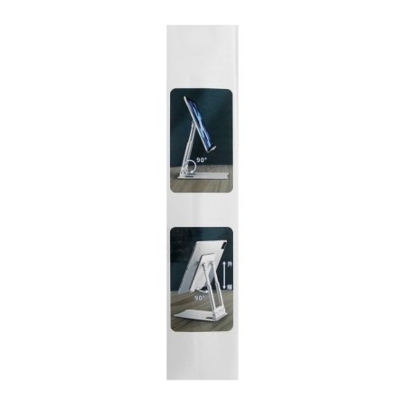 A tablet stand, adjustable, folding, rubber inserts, black-6