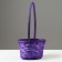 Wicker basket, d17 x 9 x 30 cm, purple, bamboo