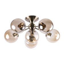 Светильник потолочный ЭкономСвет 20905/6AB AMB, 6х60Вт, E27, 27х62х62 см, цвет бронза