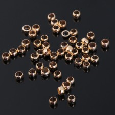 Crimp (clamping bead) SM-355, (set of 50 pcs.) 3 mm, color gold