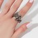 Ring "Right" skeleton, color black silver, dimensionless