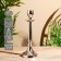 Empire aluminum candlestick per 1 candle 9.5x9.5x25 cm