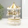 Souvenir Plastic Mechanical "Carousel - Horses" White 10.5x10.5x17.5 cm