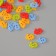 Buttons plastic for creativity 2 punctures "Color Bunnies" set 60 pcs 1.3x1.7 cm