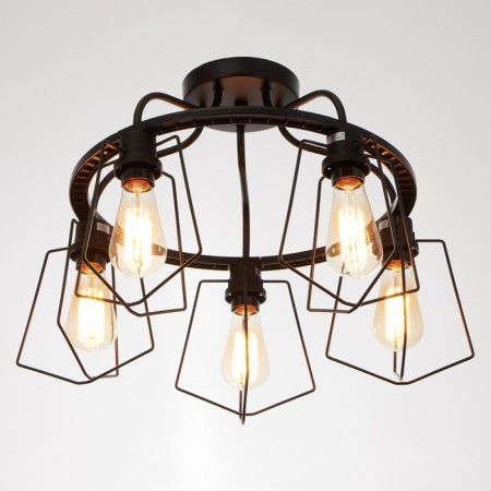 Caucasum "compact" 5x40W E27 Black 53x53x42 cm.-2