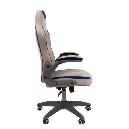 Game chair "Chairman Game" 50 t53/t82 n velor, gray/blue-1