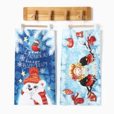 A set of kitchen towels of the Dolyana “Time of Magic” 35x60cm-2pcs, 100% HL