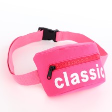 Сумка дет на пояс Classik, 17*6*10, отд на молнии, регул стропа 110см, розовый
