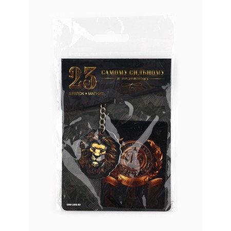 Gift set "Leo" magnet + keychain, 11 x 14 cm-8