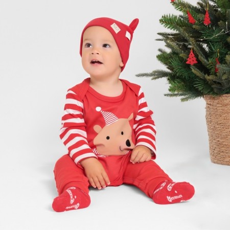 Combineson crumb I "Bear", height 74-80 cm, red-1