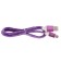 Luazon cable, microUSB - USB, 1 A, 1 m, nylon braid, white -violet