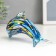 Souvenir glass "Dolphin multicolor" under the Muranian glass mix 8.5x12 cm