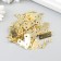Loop for a casket metal with straight angles gold set of 17 pcs 1x1.5 cm