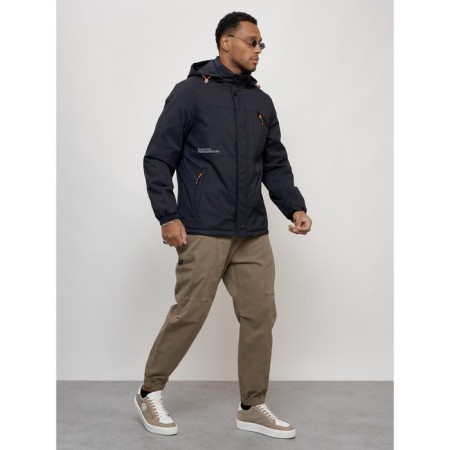 Sports male jacket, size 50, dark blue color-7