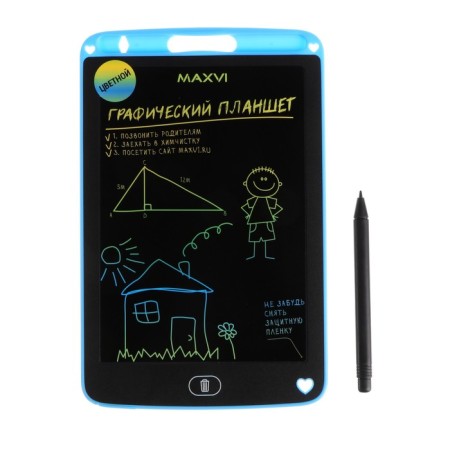 Graphic tablet for drawing and notes LCD MaxVI MGT-01C, 8.5 ”, color display, blue-2