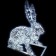 LED figure "Hare", 40 × 80 × 40 cm, 60 watts, 220 B