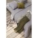 Pearl plaid pearl knitting olive -colored Essential, size 130x180 cm