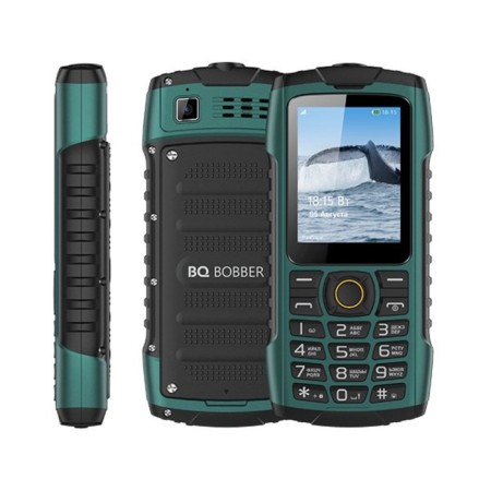 Cell phone BQ M-2439 Bobber 2.4, 32MB, Microsd, 2 SIM, IP68, Green-1