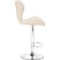 Barrier stool Porch metal/eco -leather, chrome/beige 48x47x91 cm