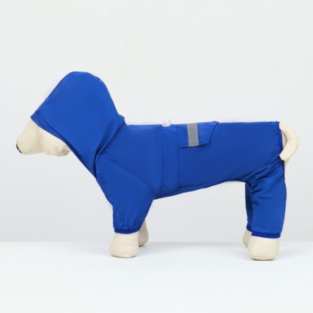 Combiason for dogs, demi -season with a lining, size XL (DS 36, OG 52 cm), blue-4