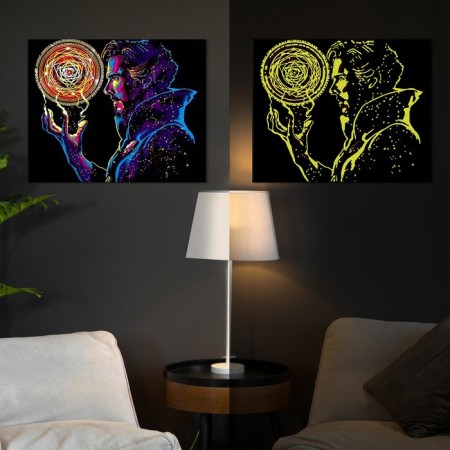 Picture on numbers with luminous paint, 40 × 50 cm "Dr. Strange" 13 colors-1