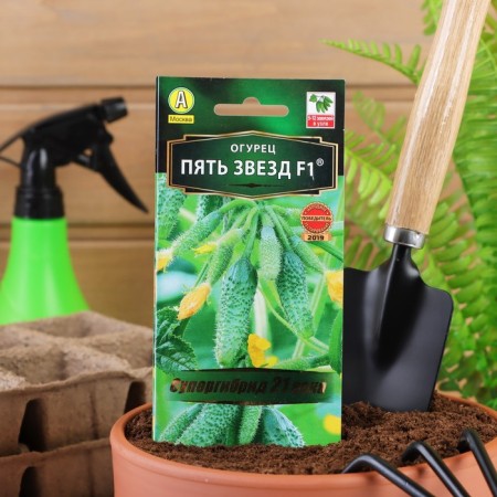 Seeds of cucumber "Five stars" F1, ultraran, parthenocarpic, 10 pcs.-5