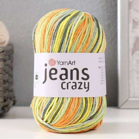 Yarn "Jeans Crazy" 55% cotton, 45% acrylic 160m/50g (7201 Print)-5