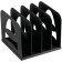 Top for magazines and papers (sorter) Istanm, team, 4 departments, black