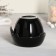 Tea couple ceramic "black cat", a mug 150 ml, a bowl of 10x3 cm, color black