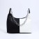 Baget bag with zipper, white/black color