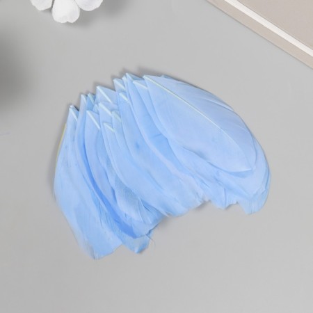 Decorative goose "Heavenly" pen in the shape of a sheet set 40 pcs h = 5-7 cm