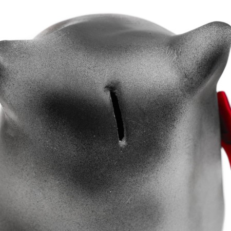The piggy bank "Cat - Dreams come true" gray, 23cm-4