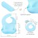Blory for feeding silicone with pocket, blue color