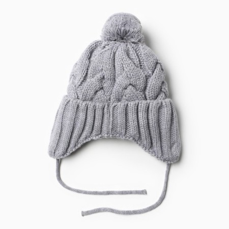 Children's hat, light gray, size 44-46 cm-2