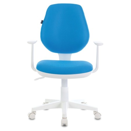 Brabix Fancy MG-201W children's chair, with armrests, white plastic, blue TW-55-1