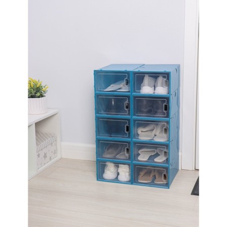 Shoe storage box, 33 × 23 × 13.5 cm, 1 pc, color blue-5