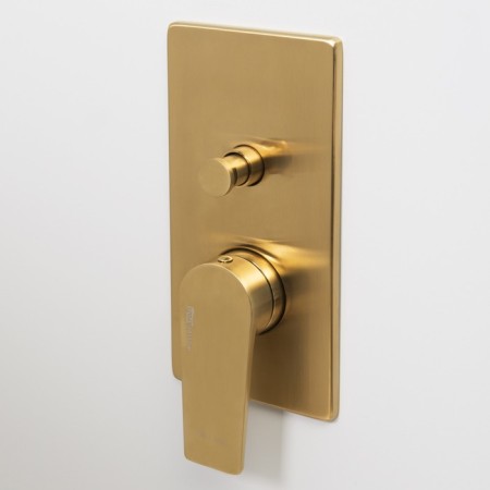 Shower mixer Wasserkraft Abens 5561, single -legged, watering can, without spout, gold-1