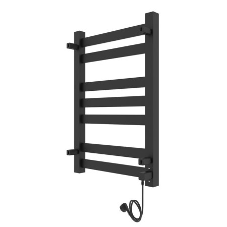 Two -heated towel rail Laris Hephaestus ChKCh, 500x800 mm, 7 crossbars, left, black-14