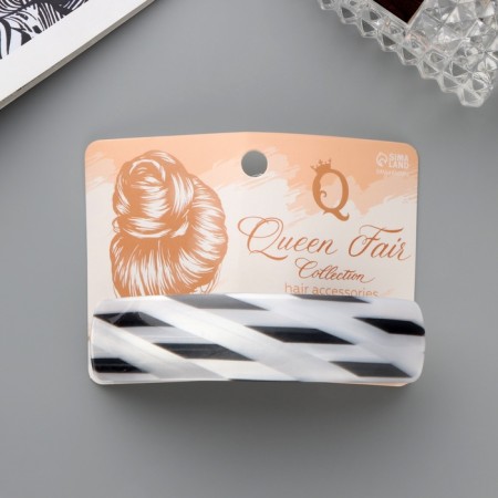 Hair hairpin "Silva" Geometry Color, 9 cm, mix-3