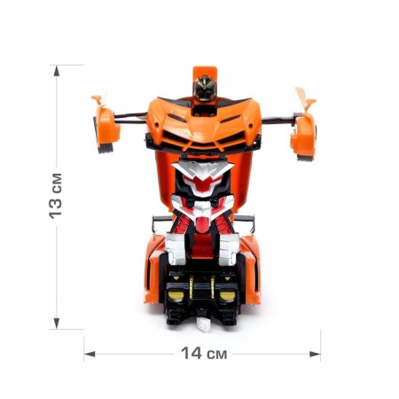 Robot radio -controlled Lambo, transforms from the remote control, scale 1:18, color orange-1