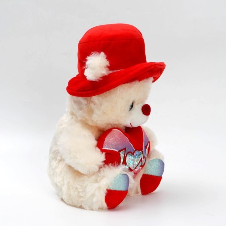 Soft toy "Bear in a panama", with a heart-1