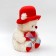 Soft toy "Bear in a panama", with a heart