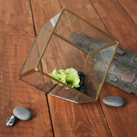 Florarium frame 12.5x12.5 cm, gold-1