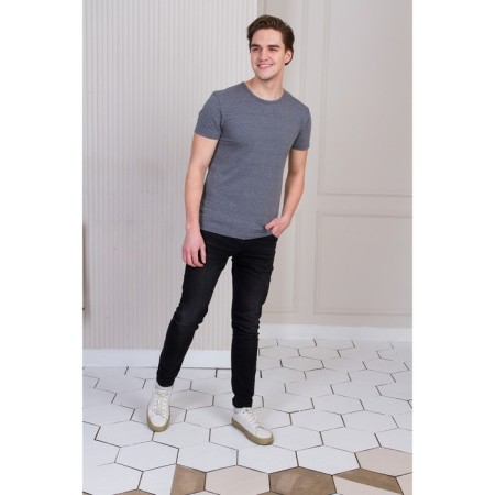 Male T -shirt, size 44, color gray melange-5