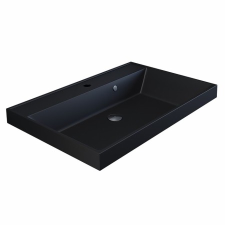 Sink uperwood Classic quartz 70 cm, quartz, black matte, coal-5