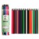 Pencils 24 colors in a tube, hexagonal housing, plastic, black base