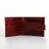 Men's purse on the button, Textura, a map for cards, coins, burgundy color