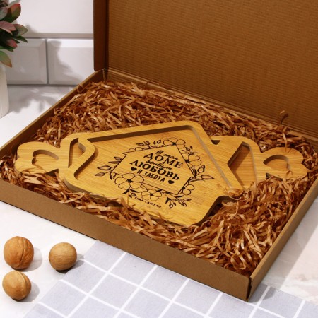 Menzhitsa, set 2 pcs., Tree “Dishes: home little things”, house 24x21 cm., Mena Zhnitsa 40x12.3 cm.-11